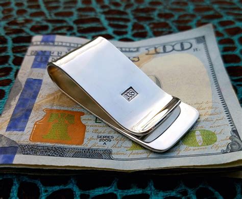 Silver money clip .